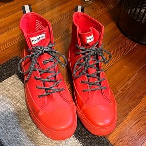 Hunter for Target red rubber hi tops